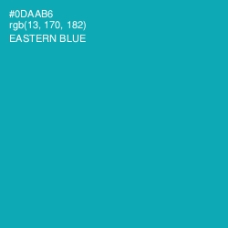 #0DAAB6 - Eastern Blue Color Image