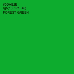 #0DAB2E - Forest Green Color Image