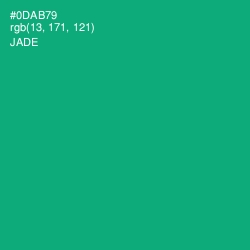 #0DAB79 - Jade Color Image