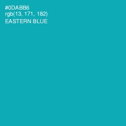 #0DABB6 - Eastern Blue Color Image