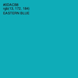 #0DACB8 - Eastern Blue Color Image