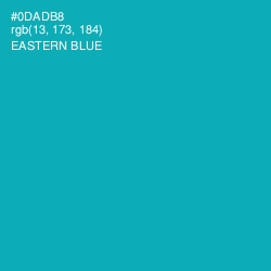 #0DADB8 - Eastern Blue Color Image