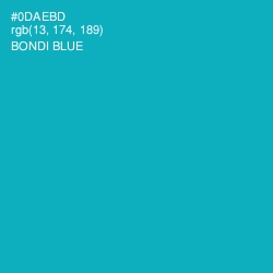 #0DAEBD - Bondi Blue Color Image