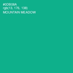 #0DB08A - Mountain Meadow Color Image