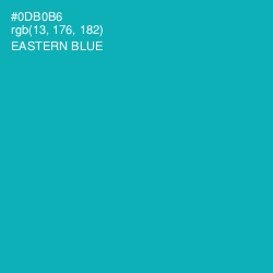 #0DB0B6 - Eastern Blue Color Image