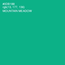 #0DB188 - Mountain Meadow Color Image