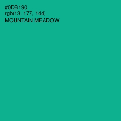 #0DB190 - Mountain Meadow Color Image