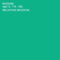 #0DB288 - Mountain Meadow Color Image