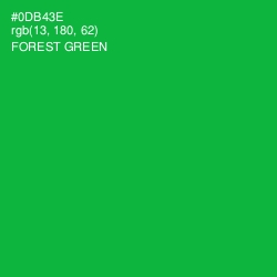 #0DB43E - Forest Green Color Image