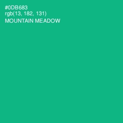 #0DB683 - Mountain Meadow Color Image