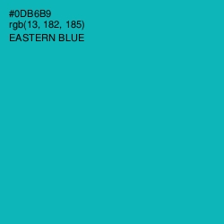 #0DB6B9 - Eastern Blue Color Image