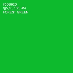 #0DB92D - Forest Green Color Image