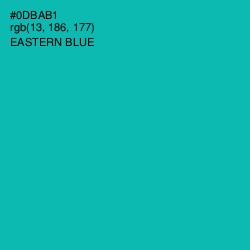 #0DBAB1 - Eastern Blue Color Image