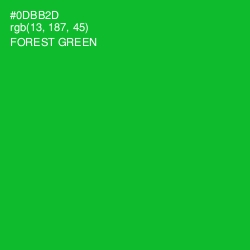 #0DBB2D - Forest Green Color Image