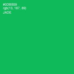 #0DBB59 - Jade Color Image