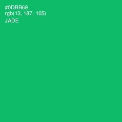 #0DBB69 - Jade Color Image