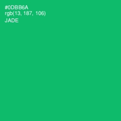 #0DBB6A - Jade Color Image