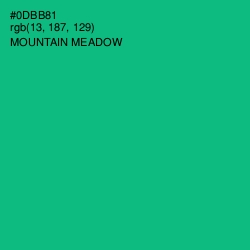 #0DBB81 - Mountain Meadow Color Image