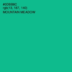 #0DBB8C - Mountain Meadow Color Image