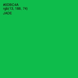 #0DBC4A - Jade Color Image