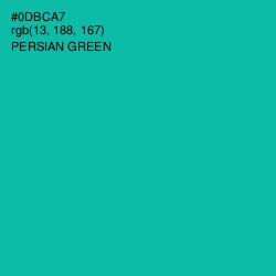 #0DBCA7 - Persian Green Color Image
