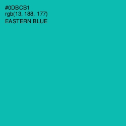 #0DBCB1 - Eastern Blue Color Image