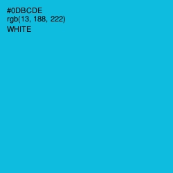 #0DBCDE - Cerulean Color Image