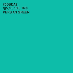 #0DBDA9 - Persian Green Color Image