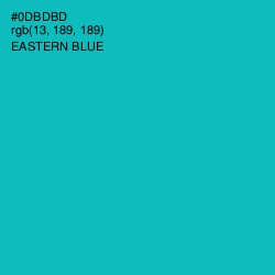 #0DBDBD - Eastern Blue Color Image