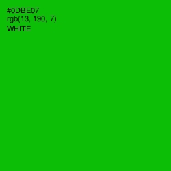 #0DBE07 - Forest Green Color Image