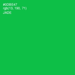 #0DBE47 - Jade Color Image