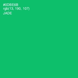 #0DBE6B - Jade Color Image