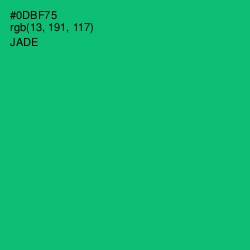 #0DBF75 - Jade Color Image