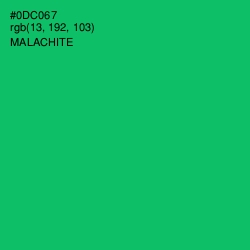 #0DC067 - Malachite Color Image