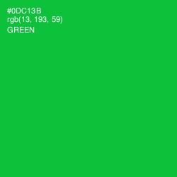 #0DC13B - Green Color Image