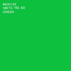 #0DC13E - Green Color Image