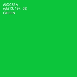 #0DC53A - Green Color Image