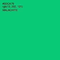 #0DCA79 - Malachite Color Image