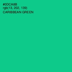 #0DCA8B - Caribbean Green Color Image