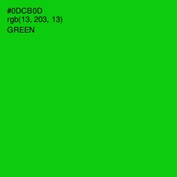 #0DCB0D - Green Color Image