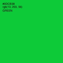 #0DCB38 - Green Color Image