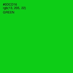 #0DCD16 - Green Color Image