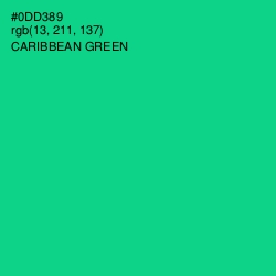 #0DD389 - Caribbean Green Color Image