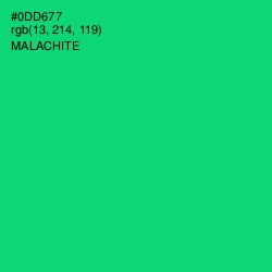 #0DD677 - Malachite Color Image