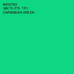 #0DD783 - Caribbean Green Color Image