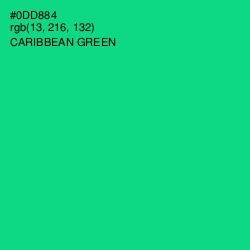 #0DD884 - Caribbean Green Color Image