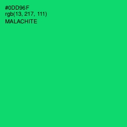 #0DD96F - Malachite Color Image