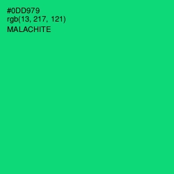 #0DD979 - Malachite Color Image