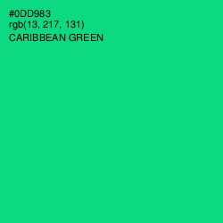 #0DD983 - Caribbean Green Color Image