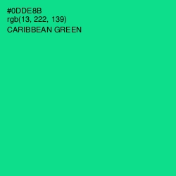 #0DDE8B - Caribbean Green Color Image